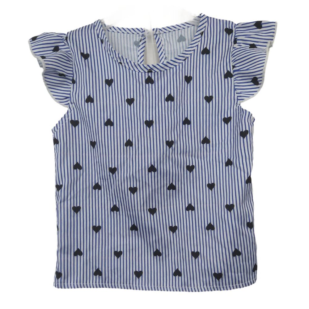 Toddler Girls Heart Ruffle Top Size: 3-4Y